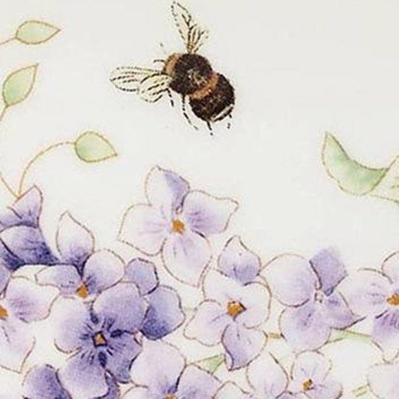 new in box Lenox Swallowtail Butterfly Meadow 9.75" Porcelain Tray Lilac Floral - Picture 4 of 10